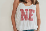 GINGHAM NE RACERBACK TANK