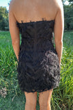 Little Black Fringe Mini Dress- FINAL SALE