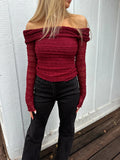 Fall Lace Top Wine