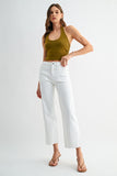 Alli Mica High Rise Straight Jeans- White