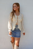 Dallas Chiffon Tie Top Cream
