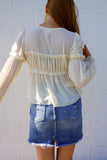 Dallas Chiffon Tie Top Cream