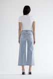 Pearl Embellished Mica High Rise Wide Leg Jeans