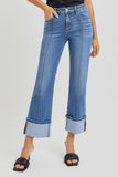 Allie Staight Wide Cuffed Jean