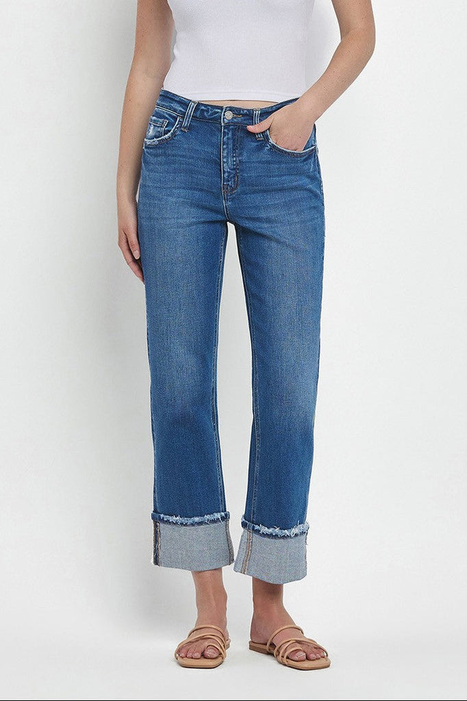Daphne Vervet High Rise Cuffed Jean