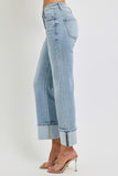 Heather Risen Straight Cuffed Jean- Light