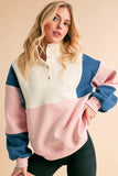 Glo Colorblock Pullover - Pink/Blue