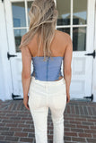 Blue Bird Strapless Corset Top - FINAL SALE