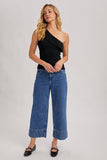 Ella One Shoulder Top- Black