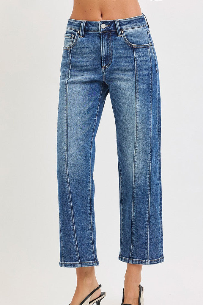 Macie Risen High Rise Crop Jean Dark