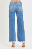 Double Waist Risen Wide Leg Jean