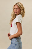 USA Flag Mock Neck Sweater