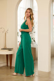 Modal Knit Jumpsuit- Green