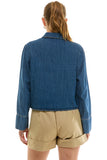 Front Tie Denim Shirt