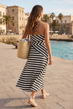 Lexi Stripe Dress- Black
