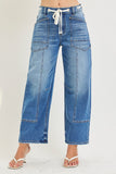 Slouchy Risen Crop Barrel Jean