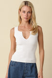 Coco Notch Tank- White