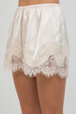 Satin Lace Short- Champagne