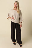Laurie One Shoulder Sweater- Oatmeal