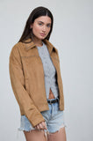 Camel Suede Stud Jacket