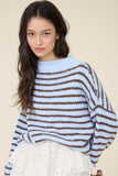 Skylar Stripe Sweater- Blue/Brown