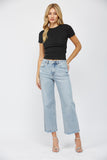 Posy Mica High Rise Ankle Wide Leg Jeans- Electric Blue