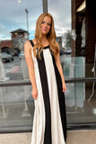 Aria Maxi Dress Black/White- FINAL SALE