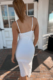 Sundays Pucker Midi Dress - White