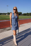 Mallorie Collared Mini Denim Dress
