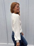 Kameron Puff Sleeve Top Ivory