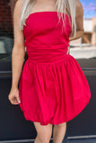 Berry Red Mini Bubble Dress