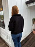 Maine Woven Pullover Black