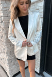 Old Town Satin Blazer Cream