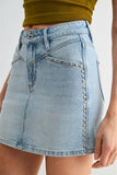 Mica Stud Jean Skirt