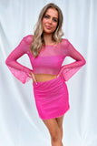Vegas Girl Long Sleeve Top Pink- FINAL SALE