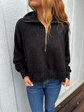 Maine Woven Pullover Black