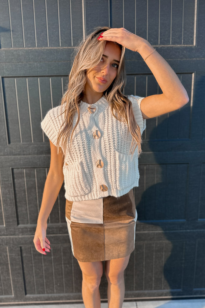 Ash Suede Mini Skirt Mocha