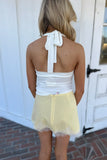 Brunch Linen Mini Skirt - Yellow