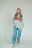 RED GINGHAM NEBRASKA MOCKNECK - Grey