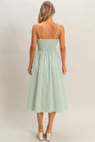 Hamptons Stripe Midi Dress- Green