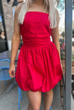 Berry Red Mini Bubble Dress