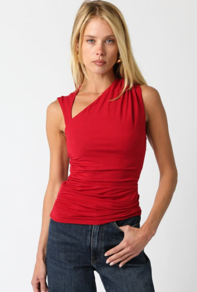 Memorial Knit Top Red