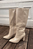 Martha Croc Boot- Beige