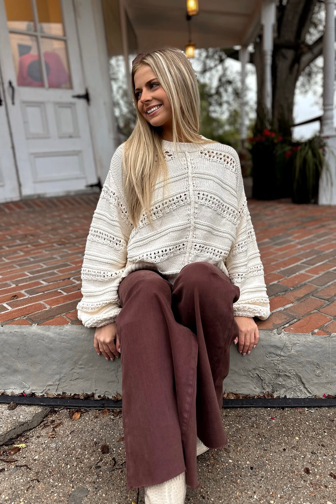 Janelle Knit Sweater Cream
