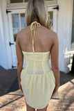 Positano Halter Mini Dress - Yellow