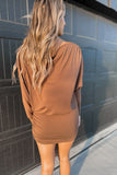 Audrina Mini Dress Brown