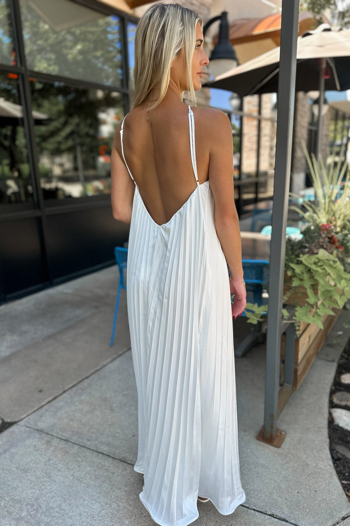 Darling Halter Maxi Dress White