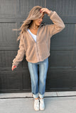 Teddy Zip Jacket Mocha