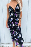 Rory Midi Dress Black/Floral- FINAL SALE