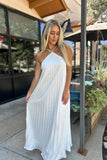 Darling Halter Maxi Dress White